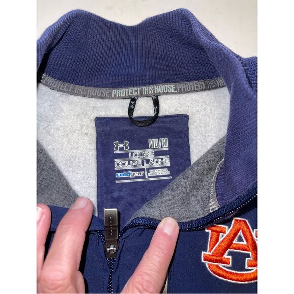 Under Armour Auburn Tigers 1/4 Zip Pullover Jacket Size Medium - Picture 3 of 6